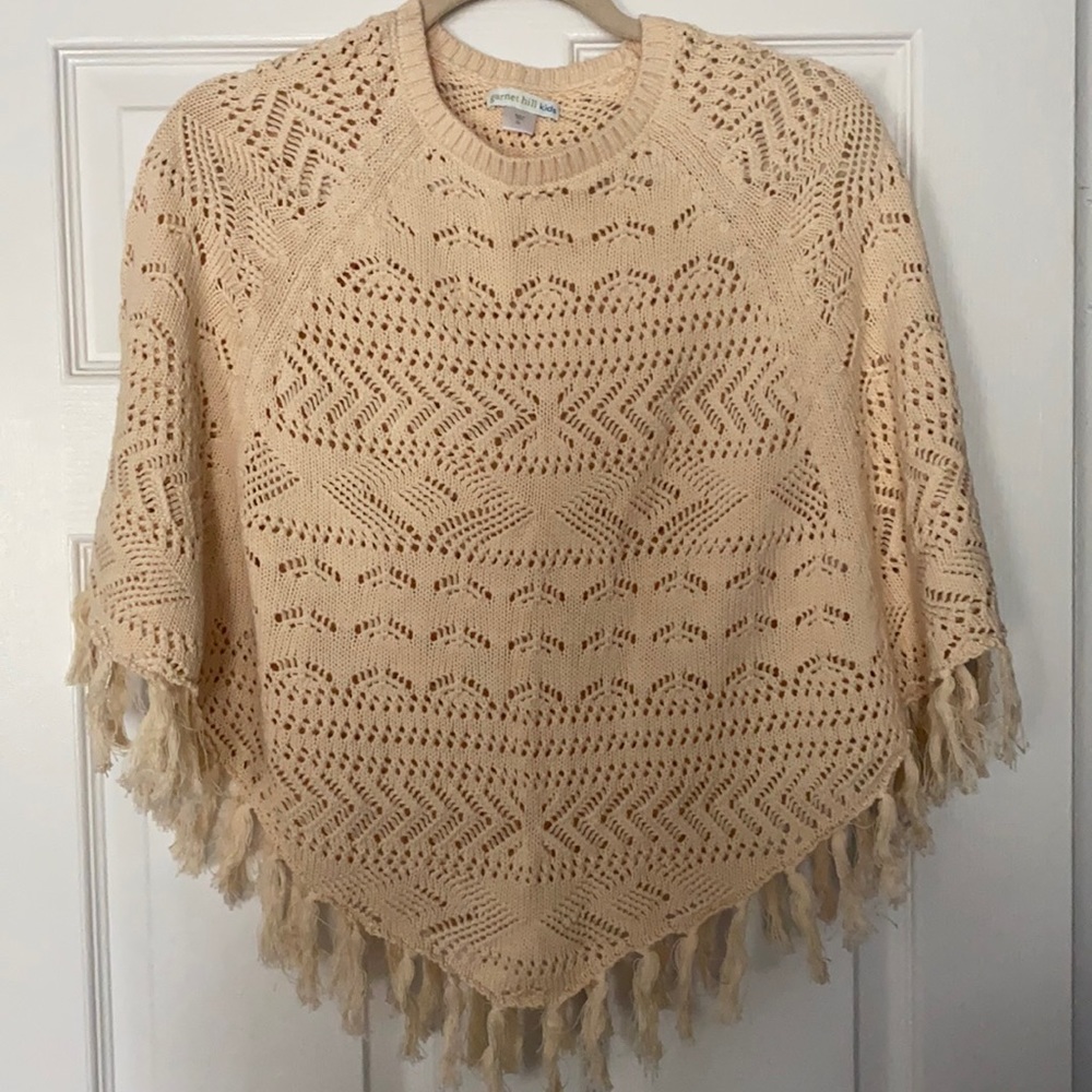 Garnet Hill Girls Sweater Poncho